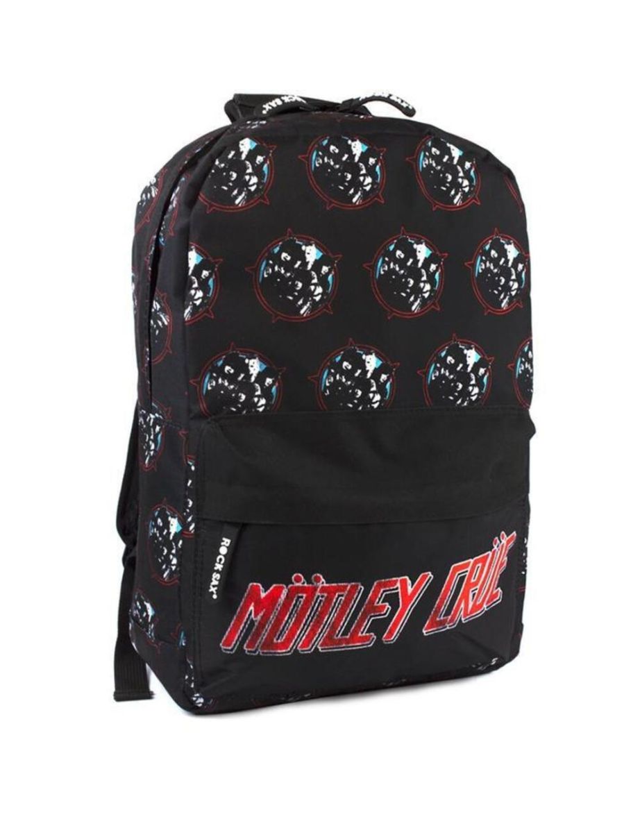 Rock Sax Heavy Metal Power Motley Crue Backpack - Black/Red