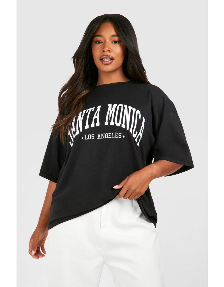 Plus Santa Monica Oversized T-shirt - black