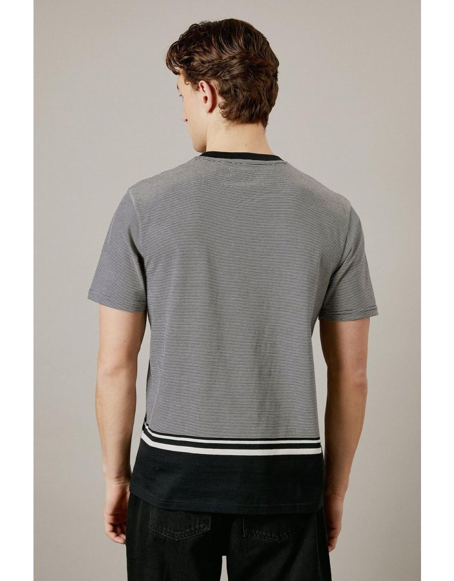 Black Feeder Stripe T-Shirt - 3