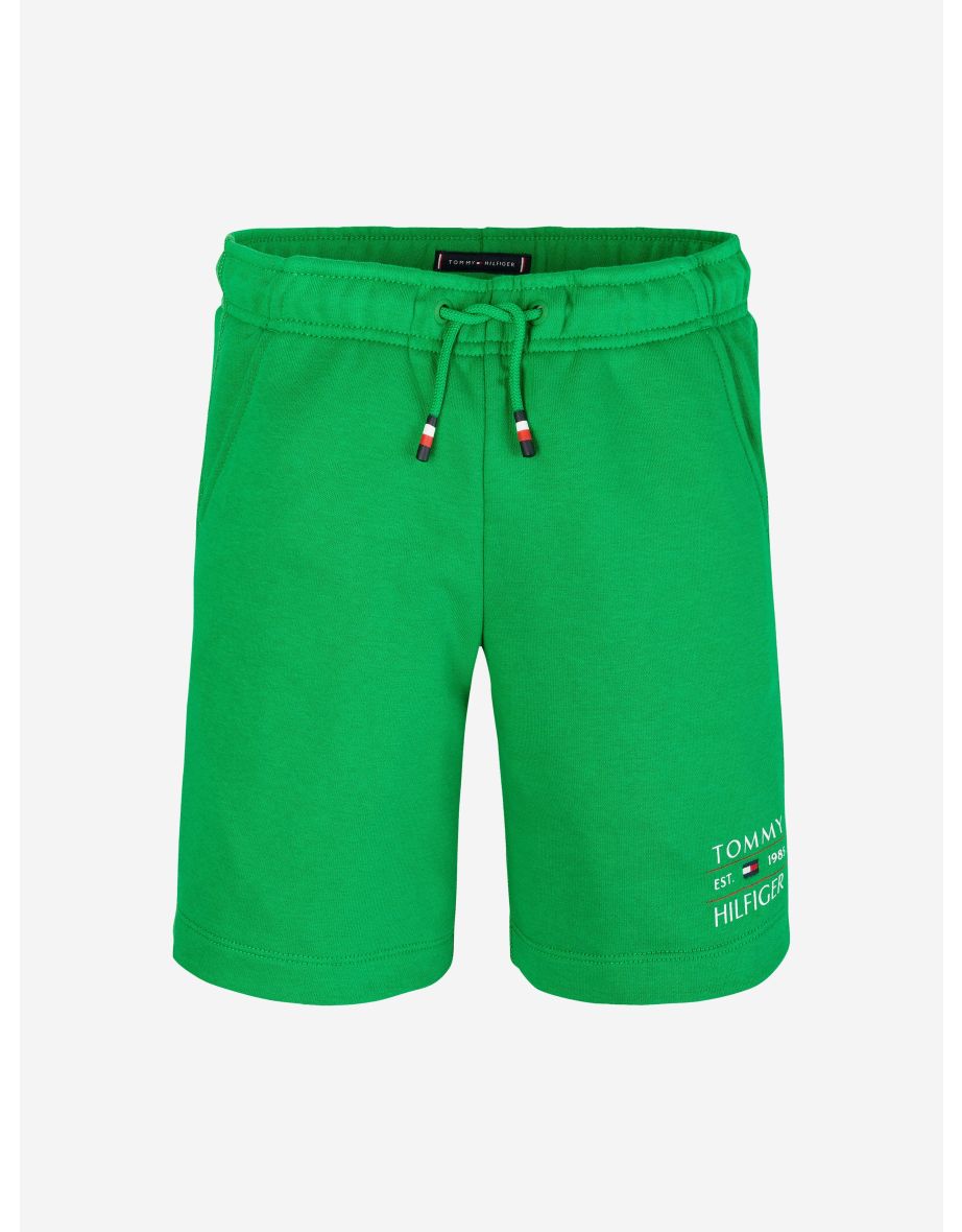 Tommy Hilfiger Boys Flag Sweat Shorts in Green