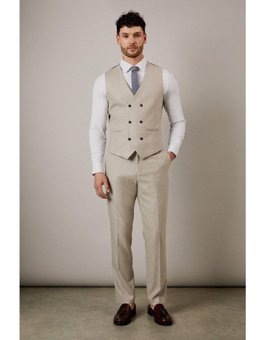 Pale Grey Textured Waistcoat