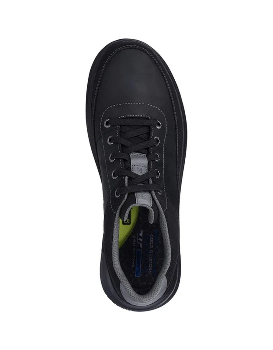 Skechers Mens Proven Aldeno Leather Casual Shoes - Black - 3