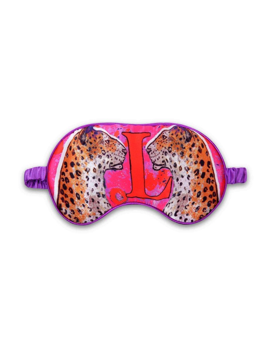 Silk Eye Mask / "L for Leopard"