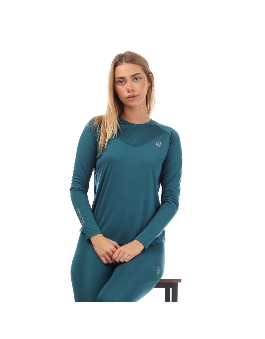 Women's Skins Series-3 Long Sleeve T-Shirt in Turquoise - 3