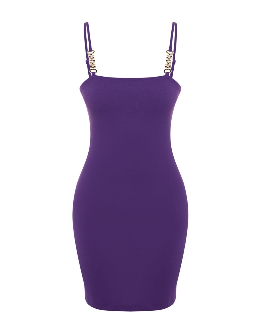 Purple form fitting dress sale