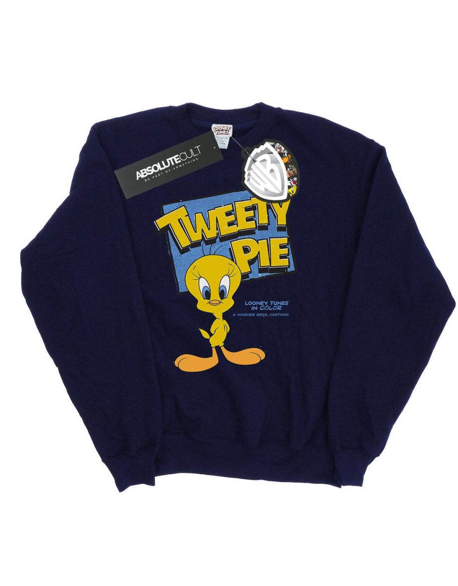 Looney Tunes Boys Classic Tweety Pie Sweatshirt - Navy Blue