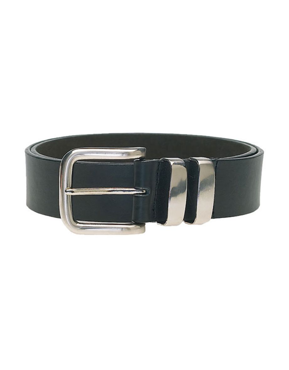 Duke Mens Noah D555 Double Metal Loop Belt - Black