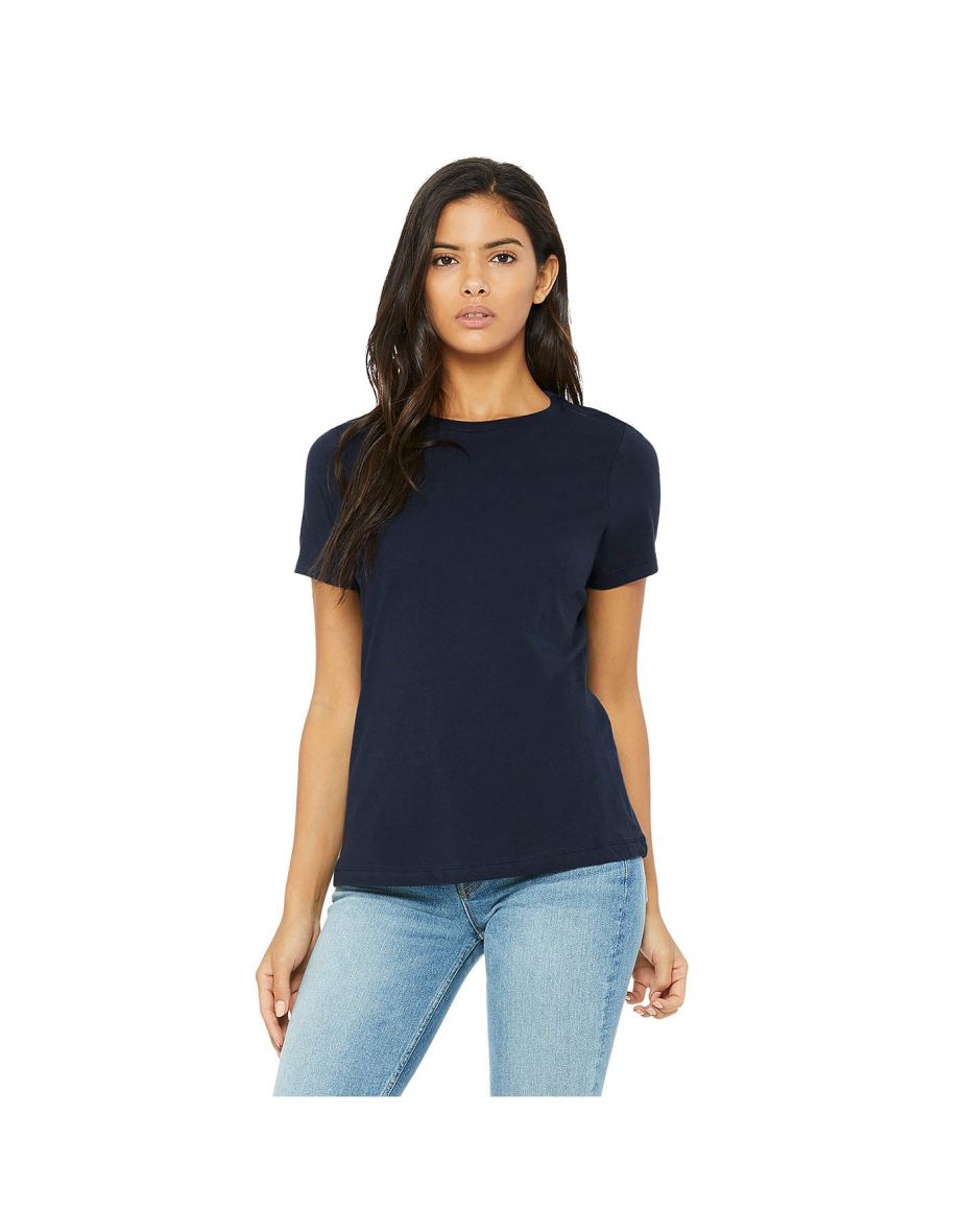 Bella + Canvas Womens/Ladies Jersey Short-Sleeved T-Shirt - Navy