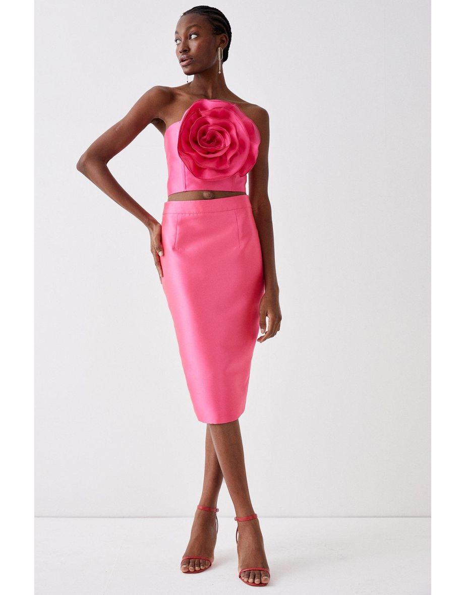 Twill Pencil Skirt
