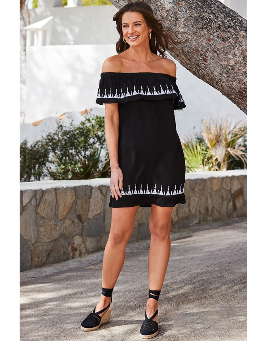 Amily Black Crochet Valenciana Wedge Espadrille - 3