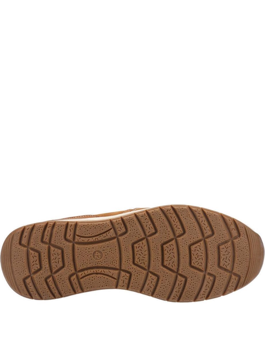 Hush Puppies Mens Cole Leather Casual Shoes - Tan - 3