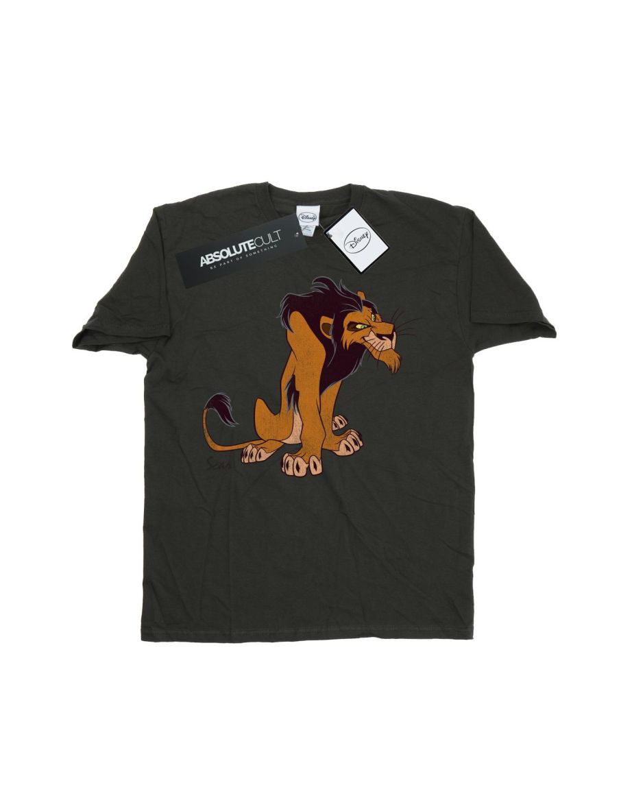 Shop The Lion King Mens Classic Scar Heather T Shirt Light Graphite Online in Kuwait VogaCloset