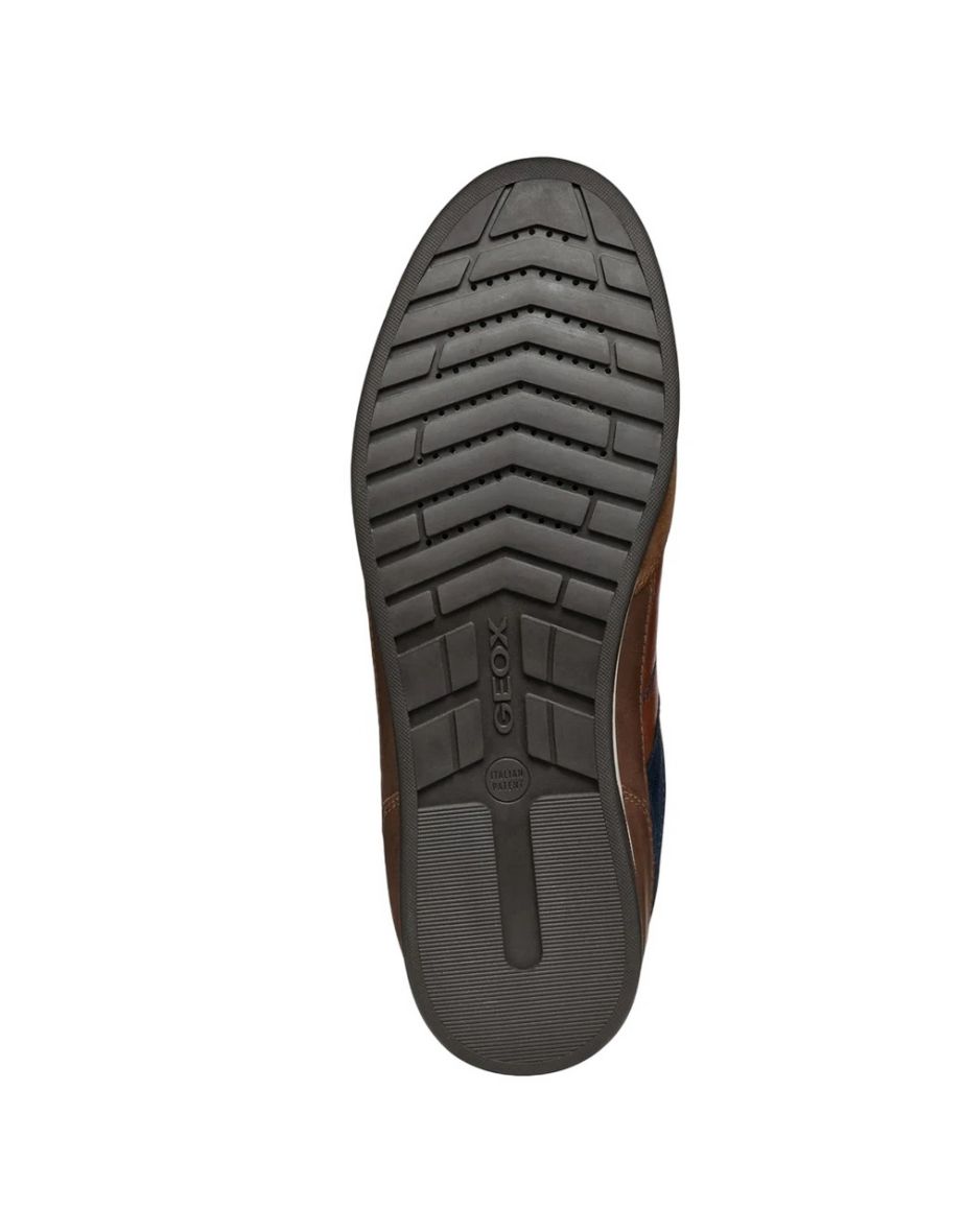Geox Mens U Renan B Suede Trainers - Brown/Navy - 3