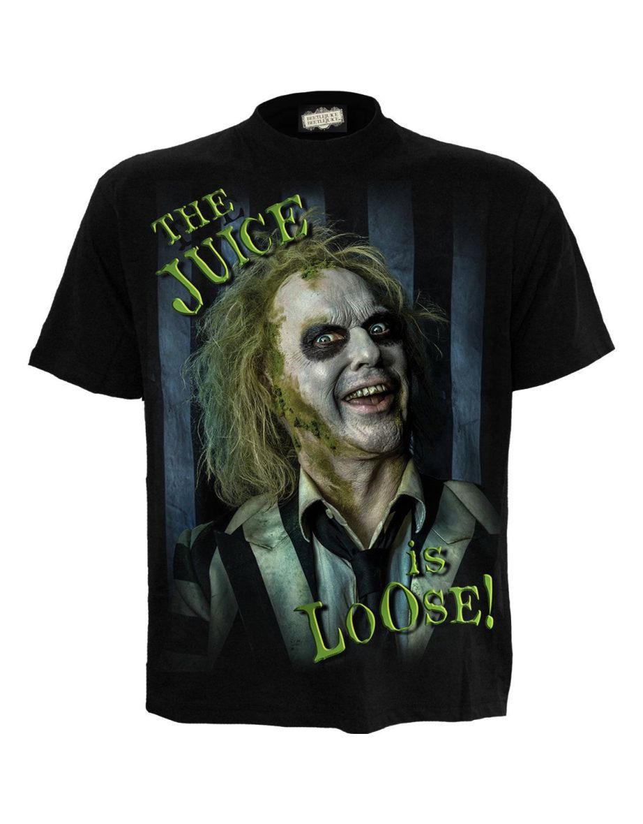 Beetlejuice Beetlejuice Unisex Adult Juice Is Loose T-Shirt - Black - 1
