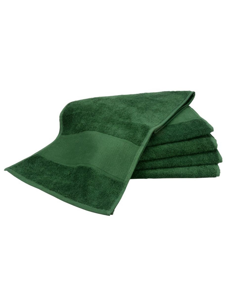 Green discount print towels