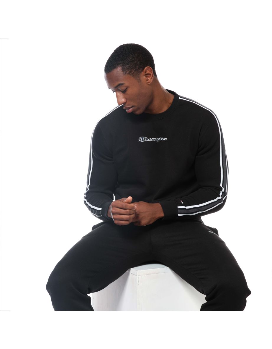 Men's Champion Crew Neck Sweatshirt in Black - 3
