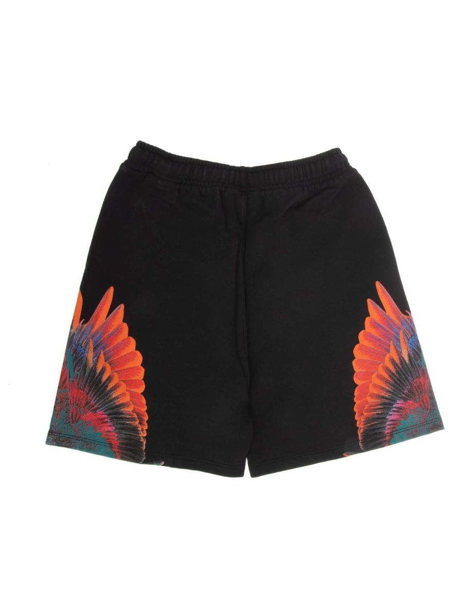 Boy's Marcelo Burlon Juniors Sunset Wings Relax Sweat Shorts in Black - 1
