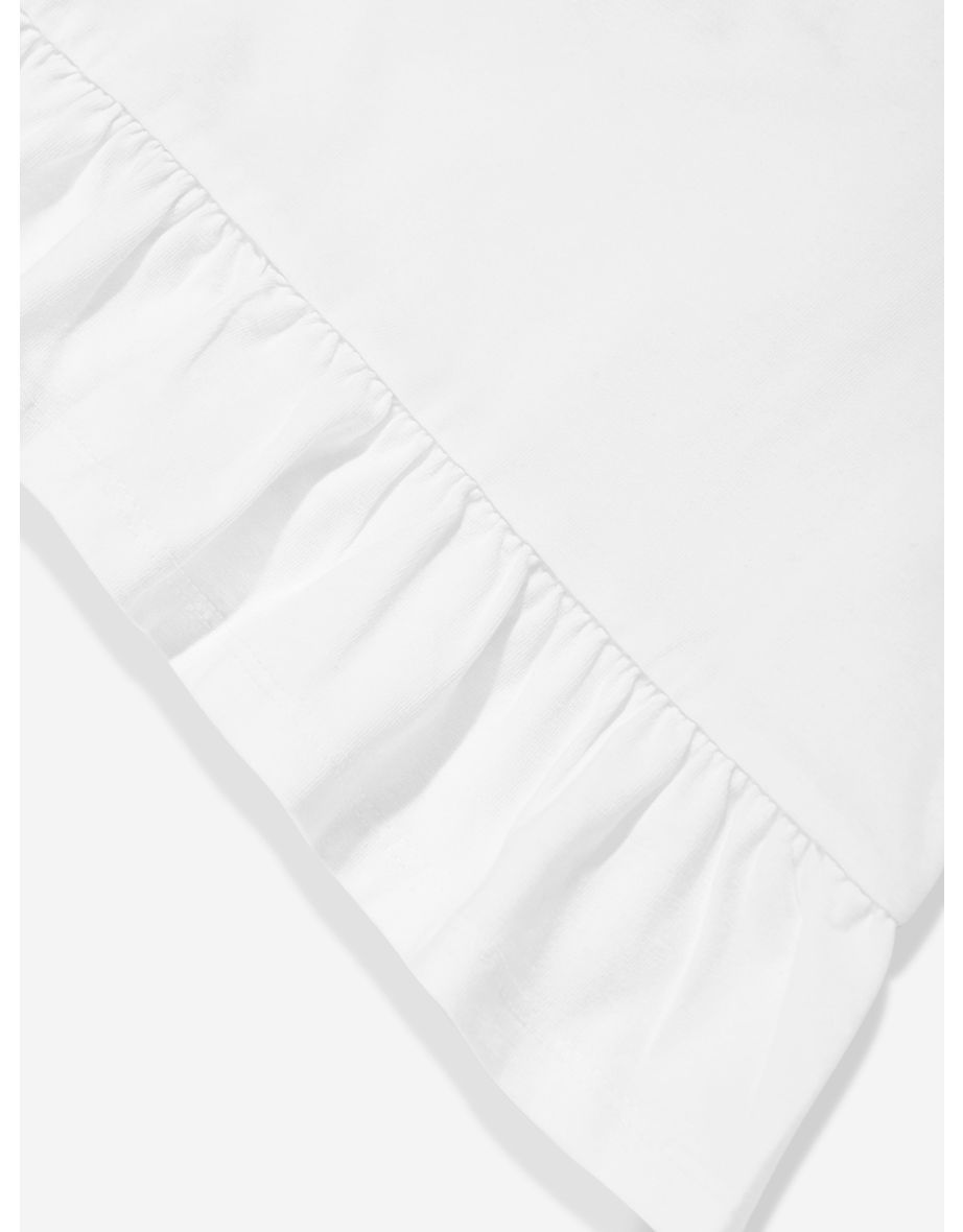 Girls Floral Logo T-Shirt in White - 3