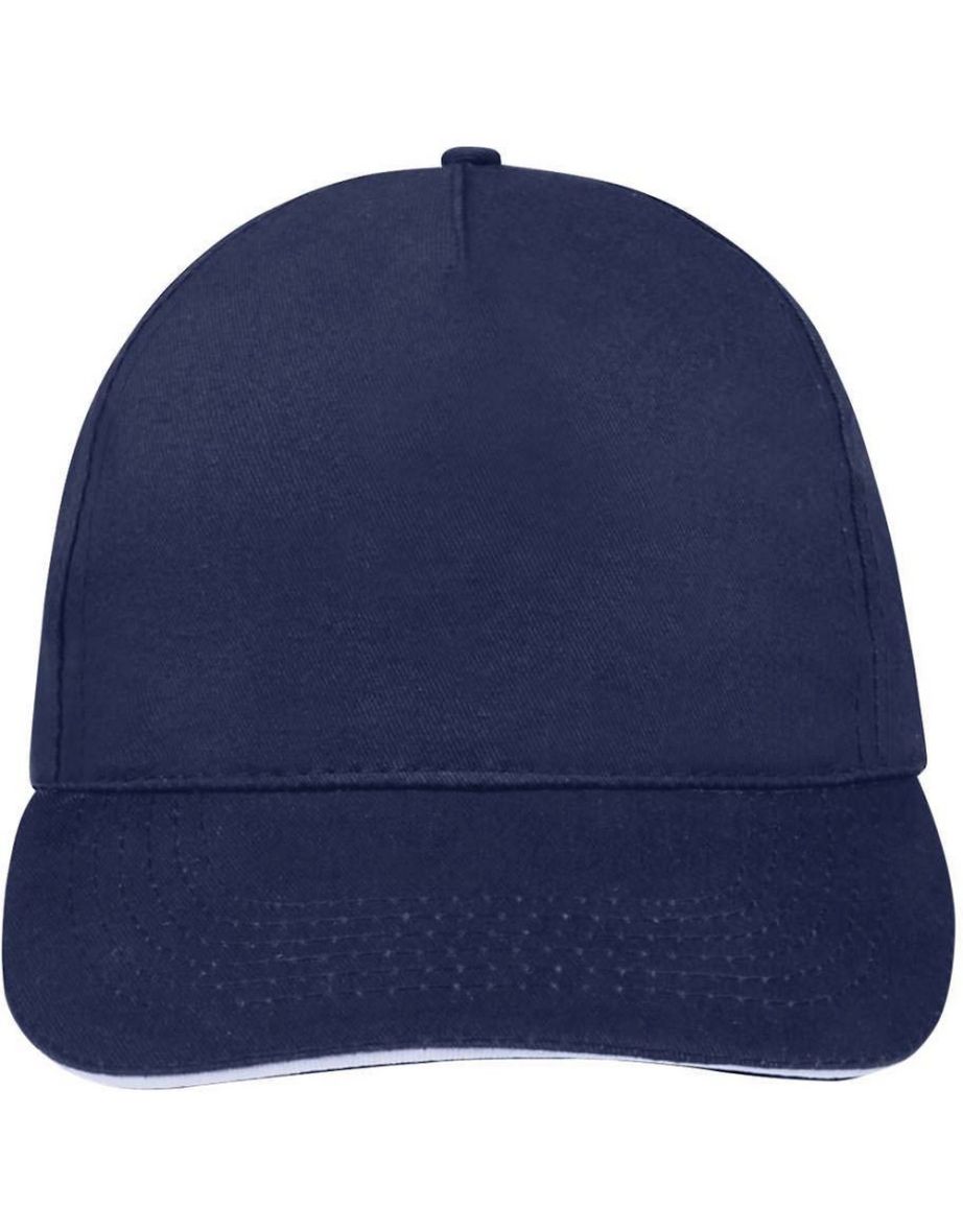 SOLS Unisex Sunny 5 Panel Baseball Cap - French Navy/White - 3