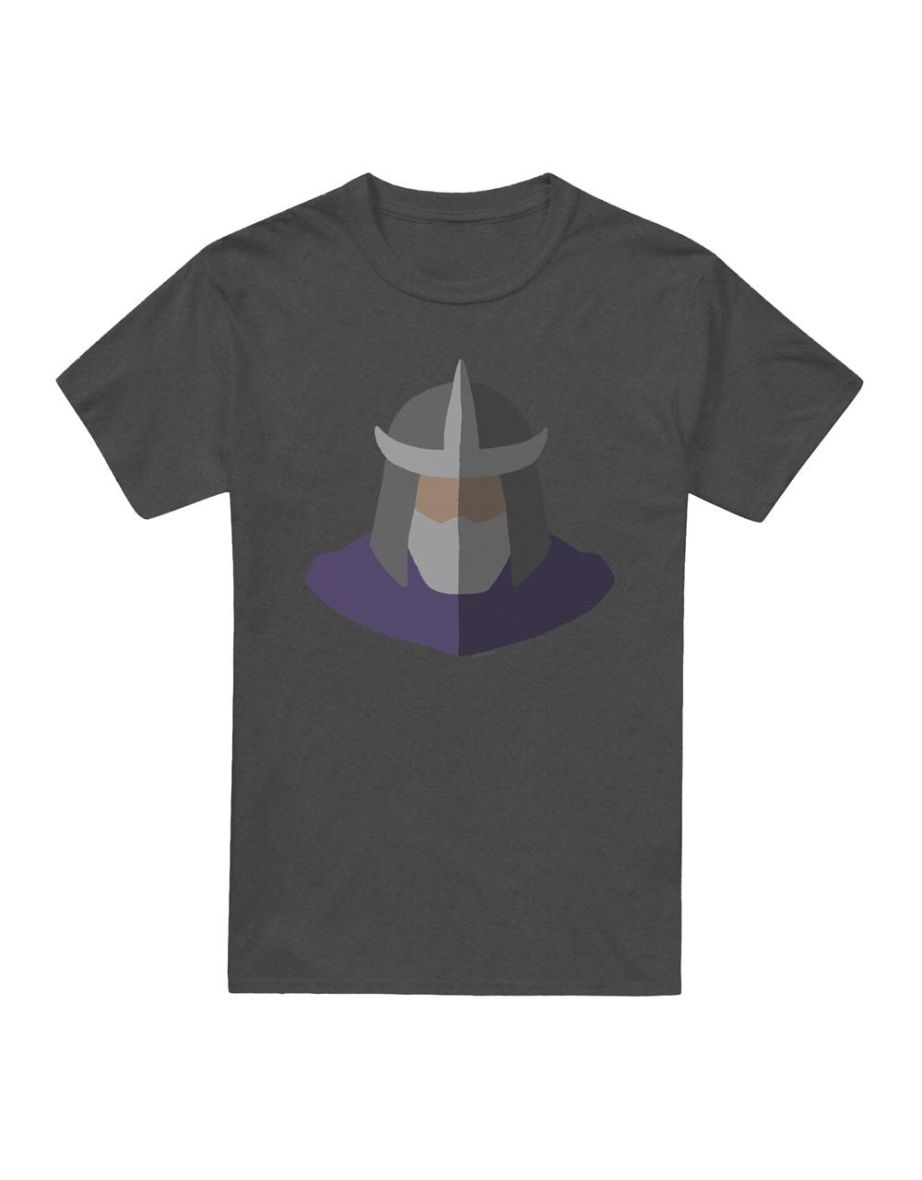 Teenage Mutant Ninja Turtles Unisex Adult Shredder Face T-Shirt - Charcoal