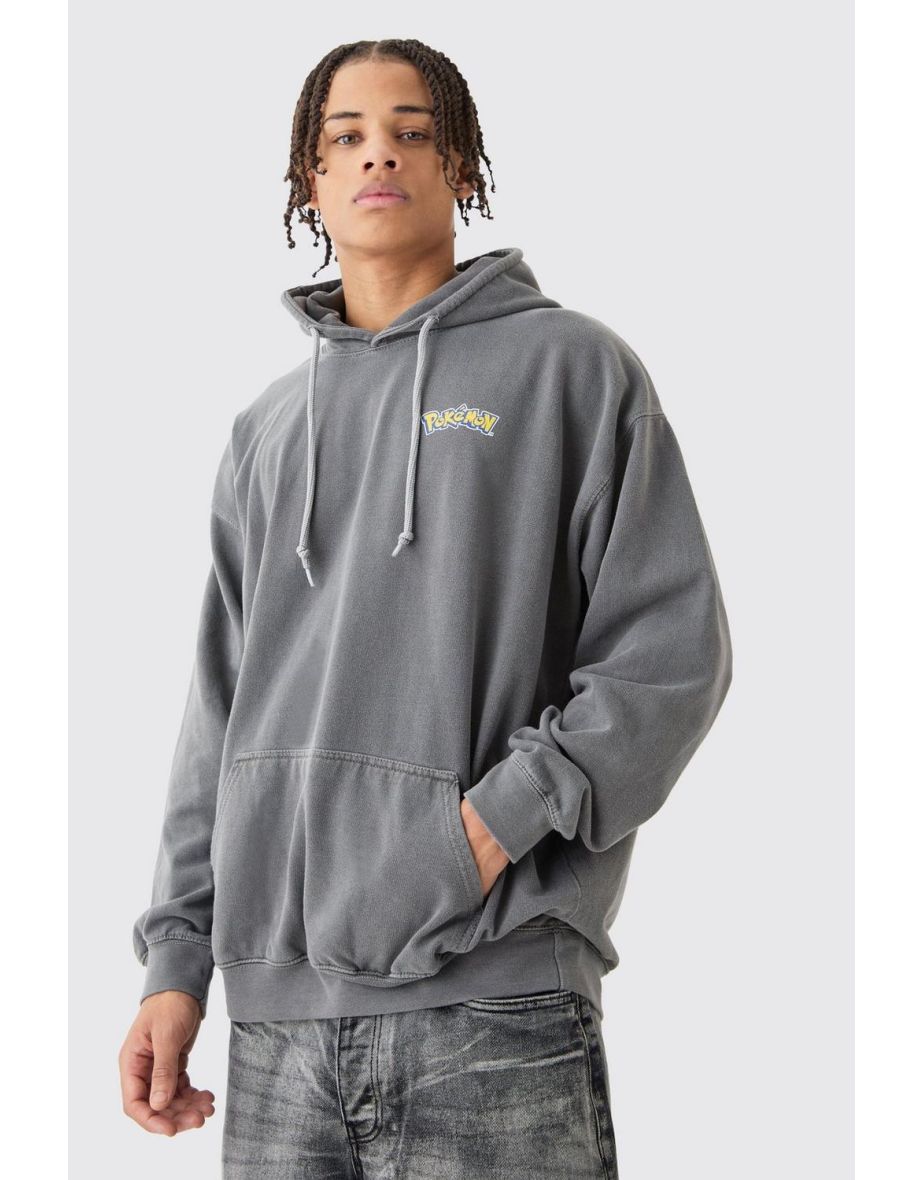 Oversized Overdye Pokemon Lucario License Hoodie
