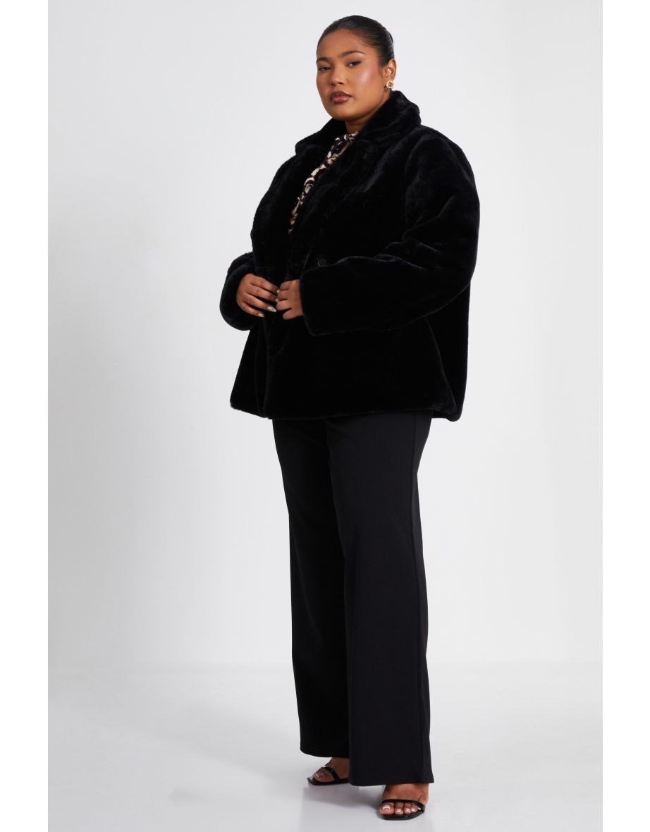Curve Black Faux Fur Jacket