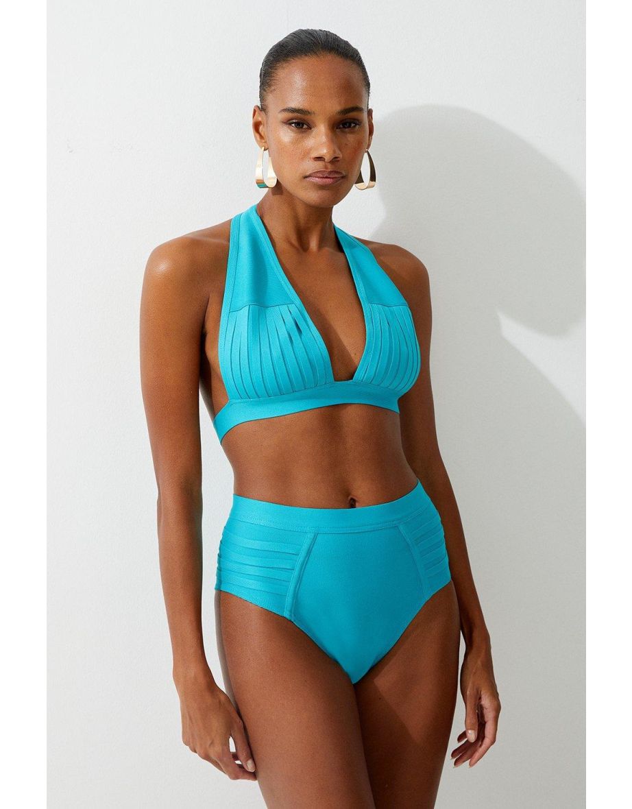 Bandage Sheer Stripe Bikini Bottoms