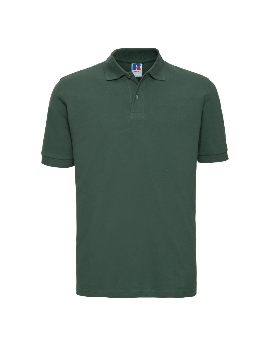 Shop Russell Mens 100 Cotton Short Sleeve Polo Shirt Bottle Green Online in Bahrain VogaCloset