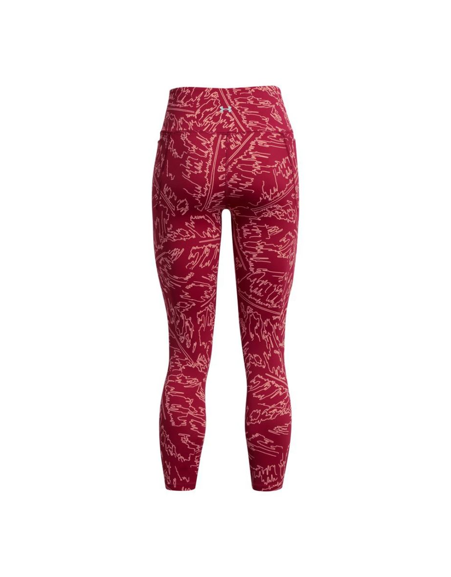 Women's Under Armour UA Meridian Print Ankle Leggings in Pink - 1
