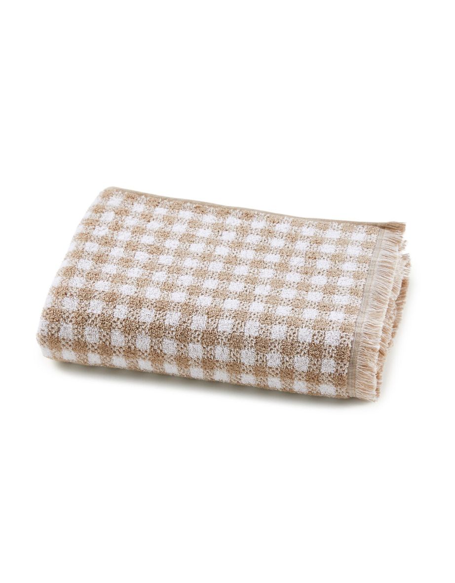 Dinan Gingham 100% Cotton Terry XL Bath Towel