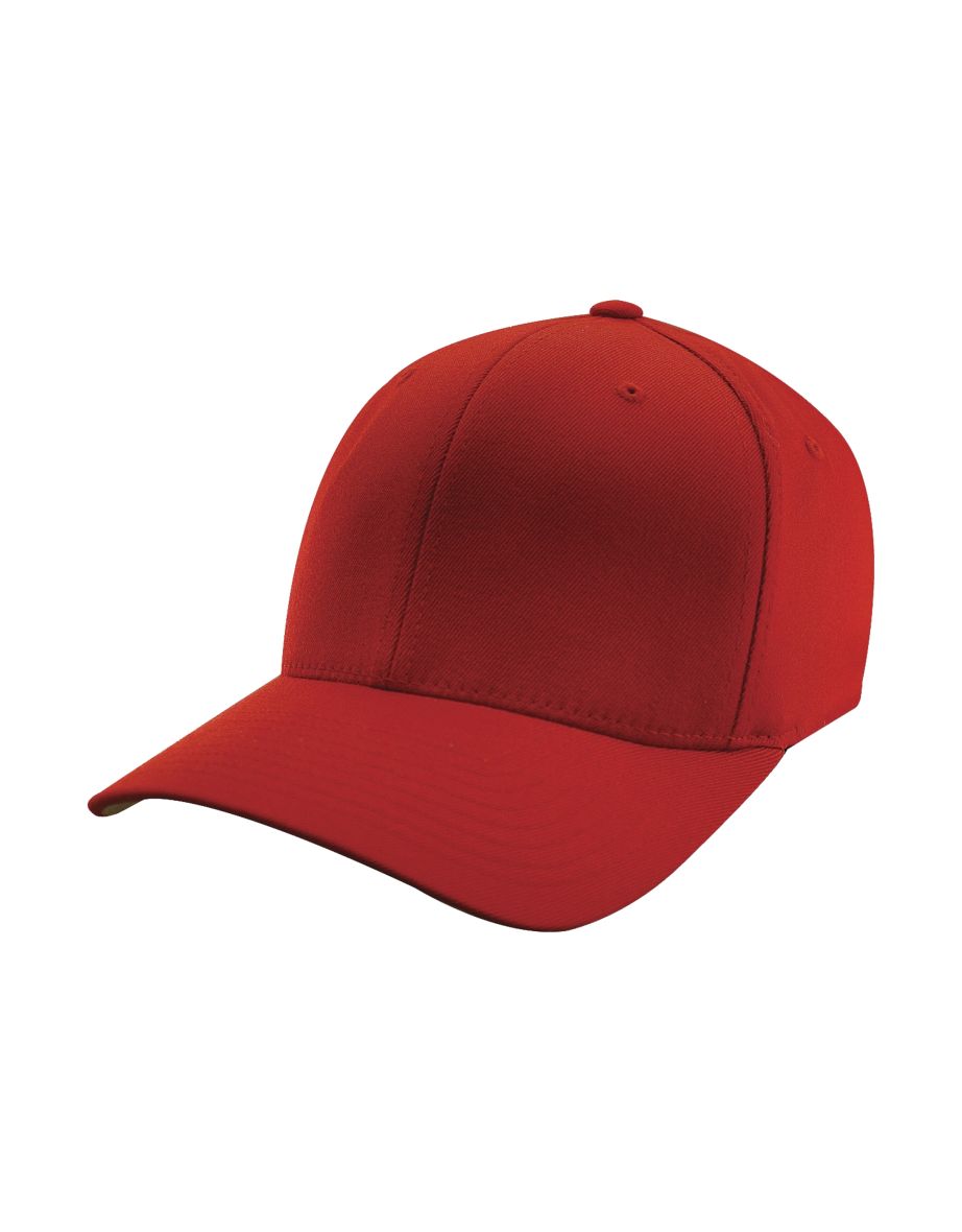 Yupoong Mens Flexfit Fitted Baseball Cap - Red