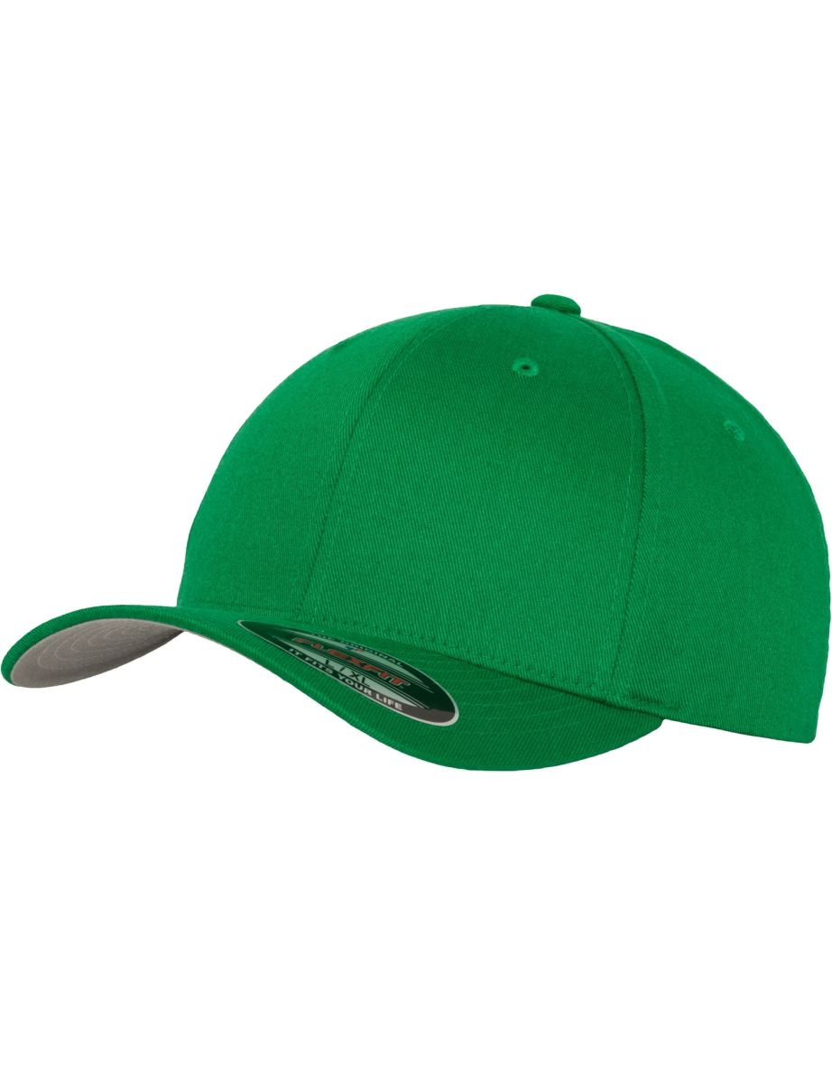 Yupoong Mens Flexfit Fitted Baseball Cap - Pepper Green