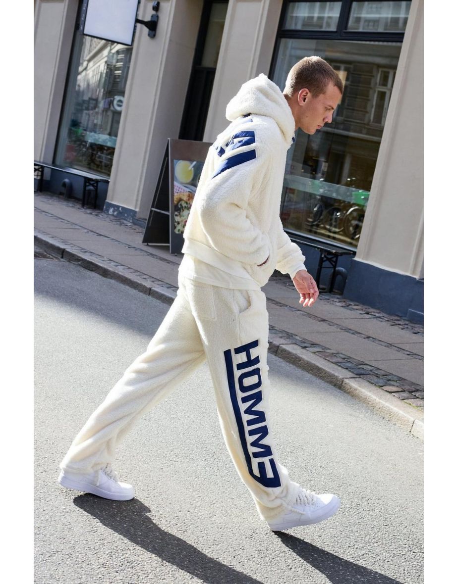 Oversized Boxy Official Embroidered Teddy Borg Hooded Tracksuit