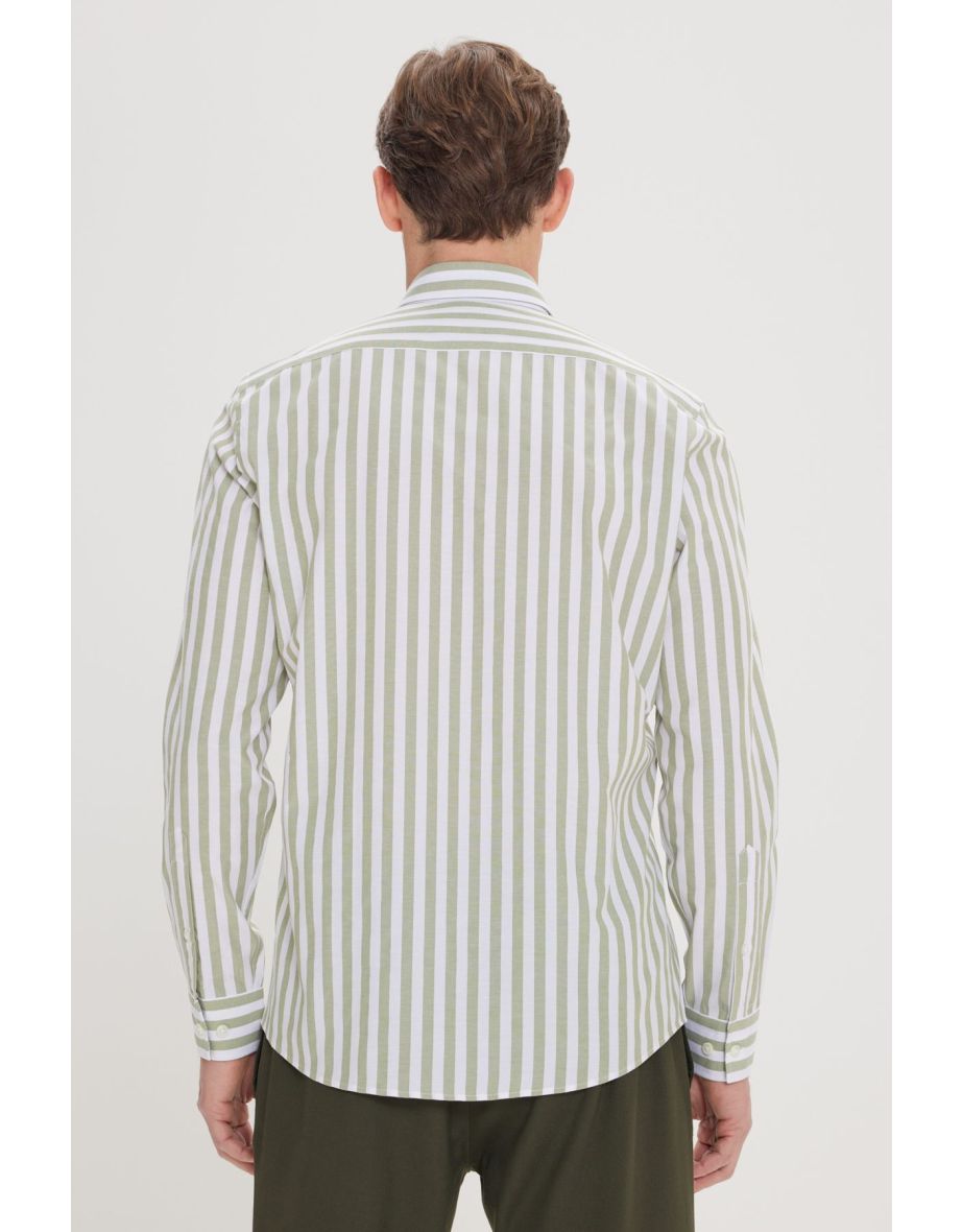 Ac&Co Green Striped Shirt - 4
