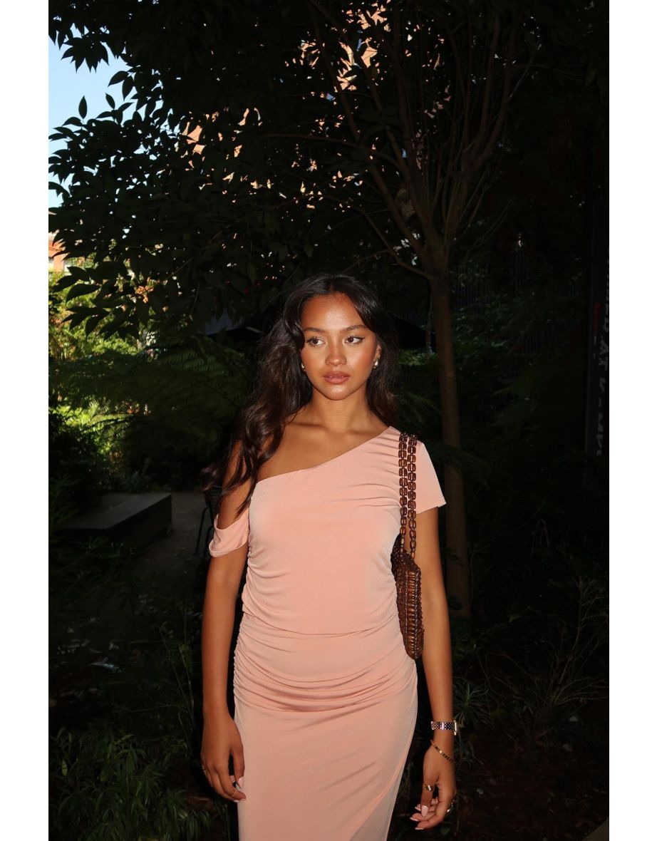 Soft-Terracotta Bardot Crop-Top - 3
