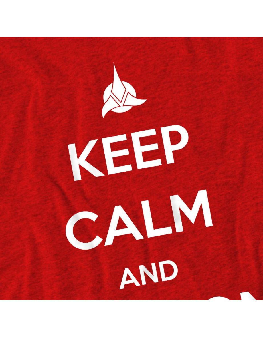 Star Trek Unisex Adult Calm Klingon T-Shirt - Red - 3