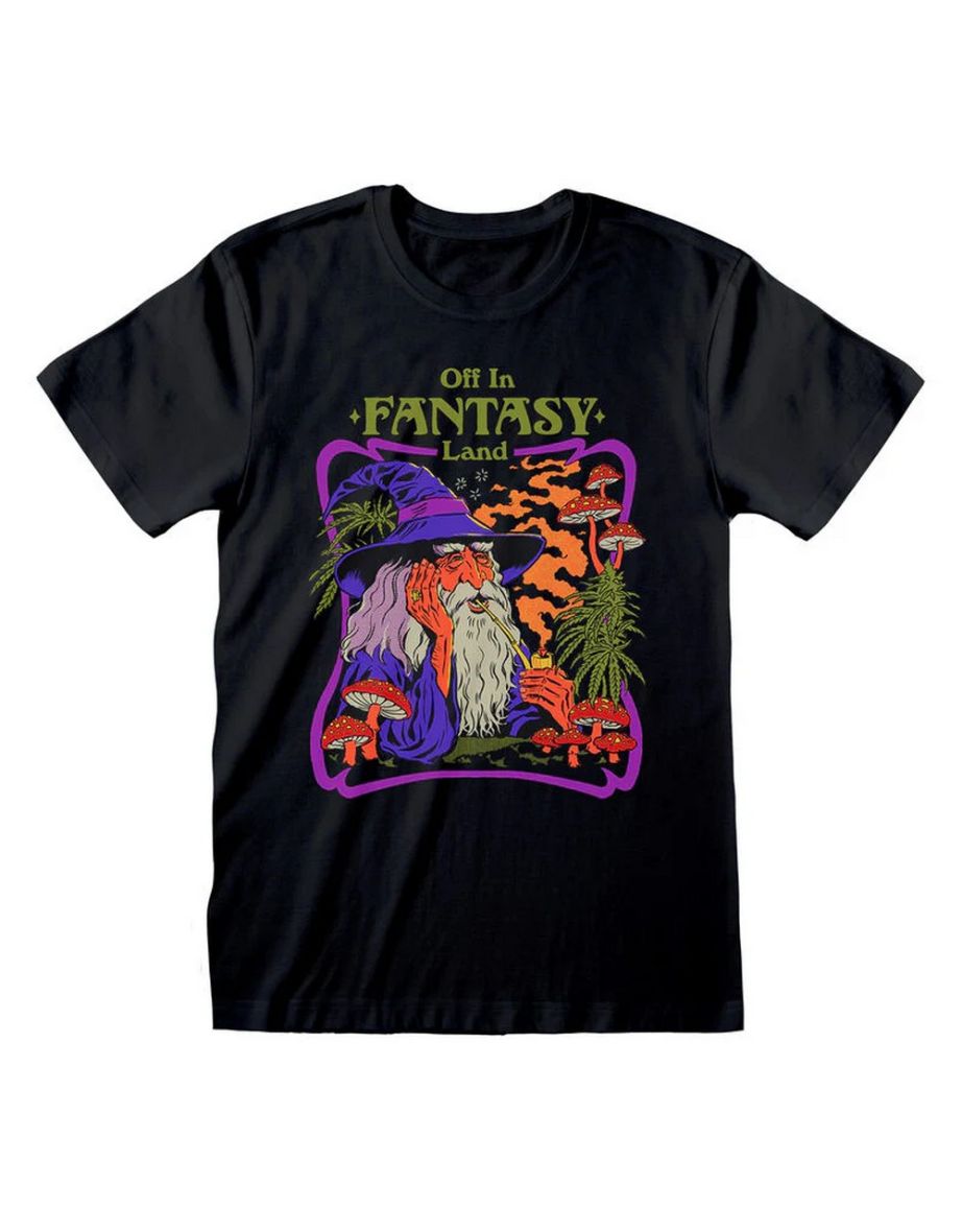 Steven Rhodes Unisex Adult Fantasy Land T-Shirt - Black