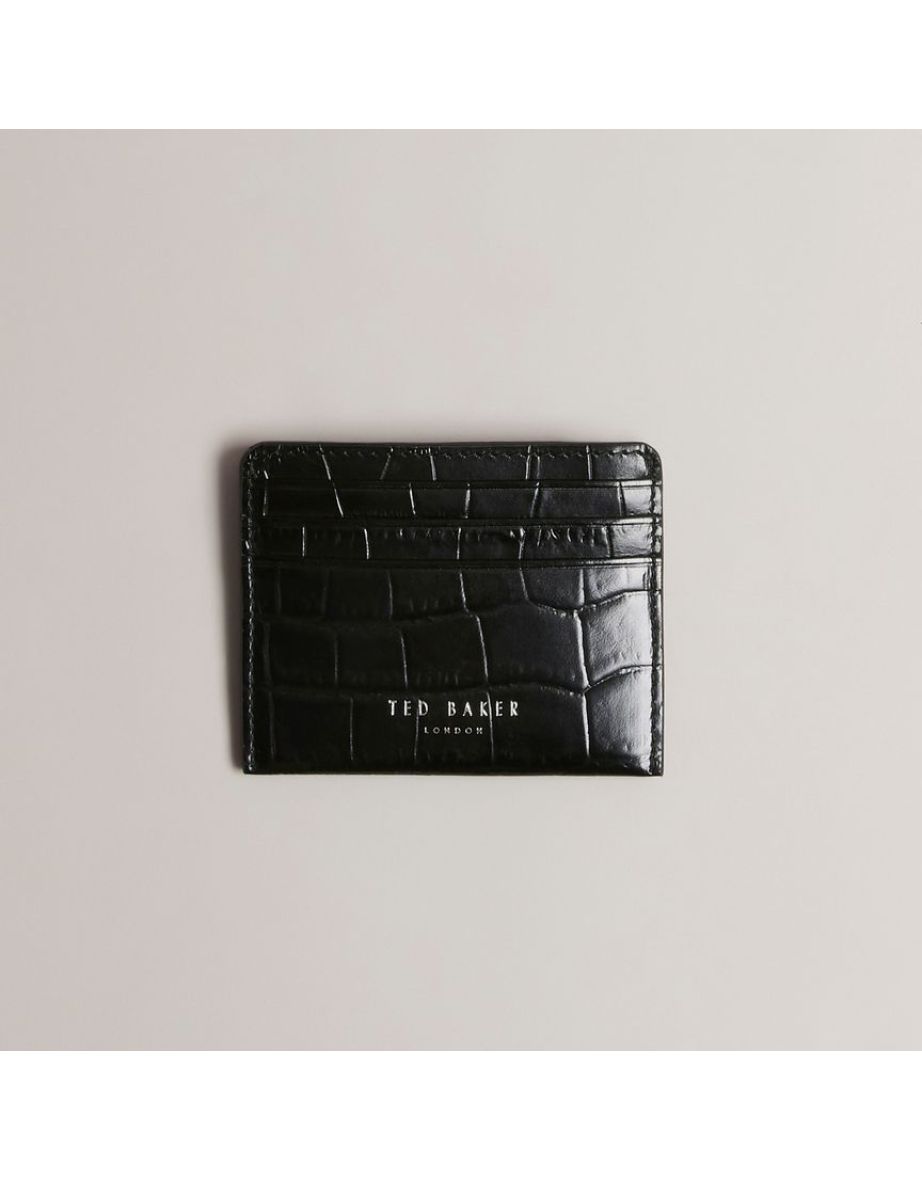 Accessories Ted Baker Fabay Croc Effect Cardholder in Black