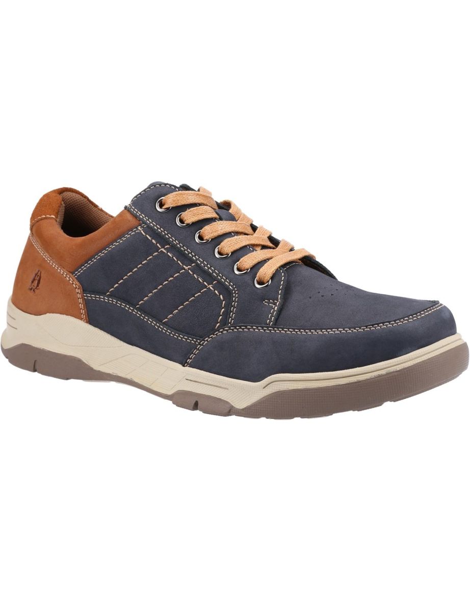 Hush Puppies Mens Finley Leather Shoes - Orange/Black