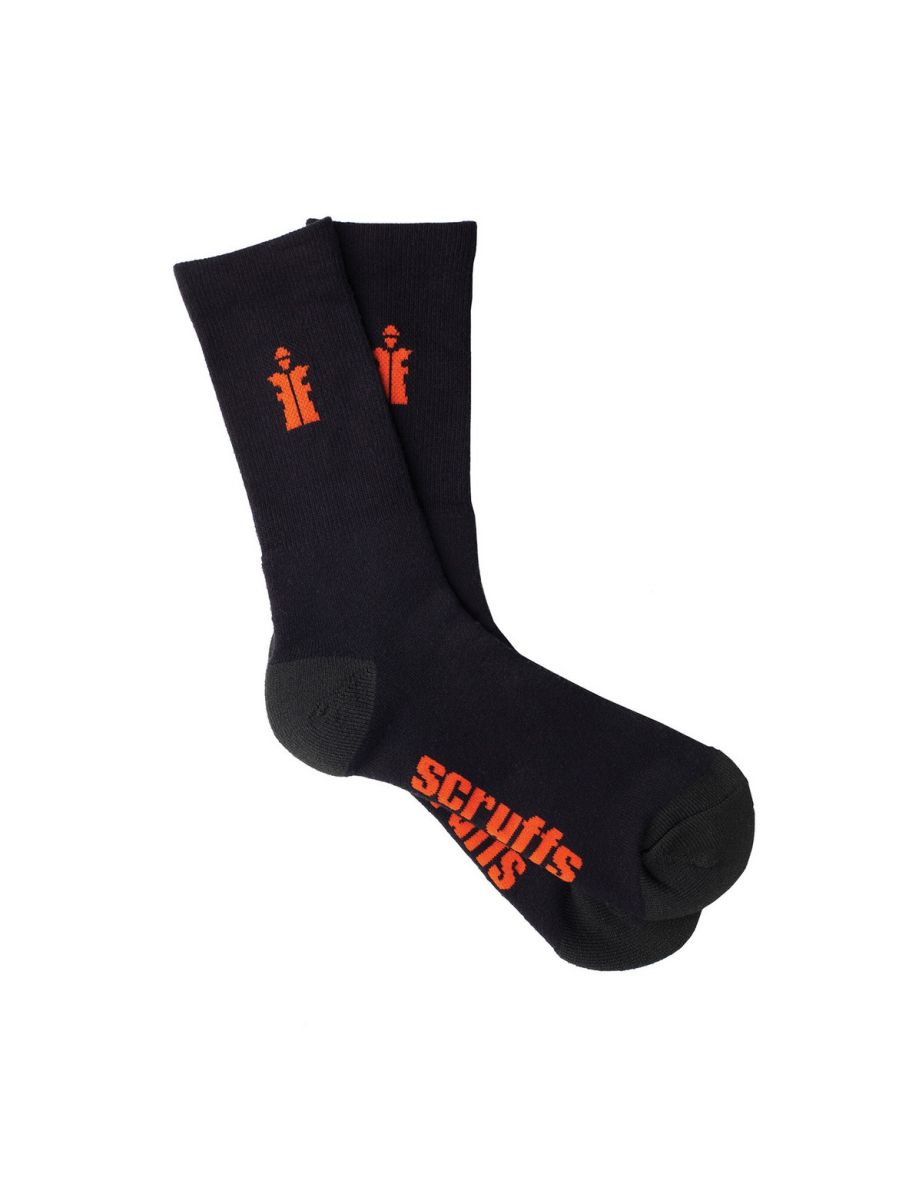 Scruffs Mens Work Socks (Pack of 3) - Black