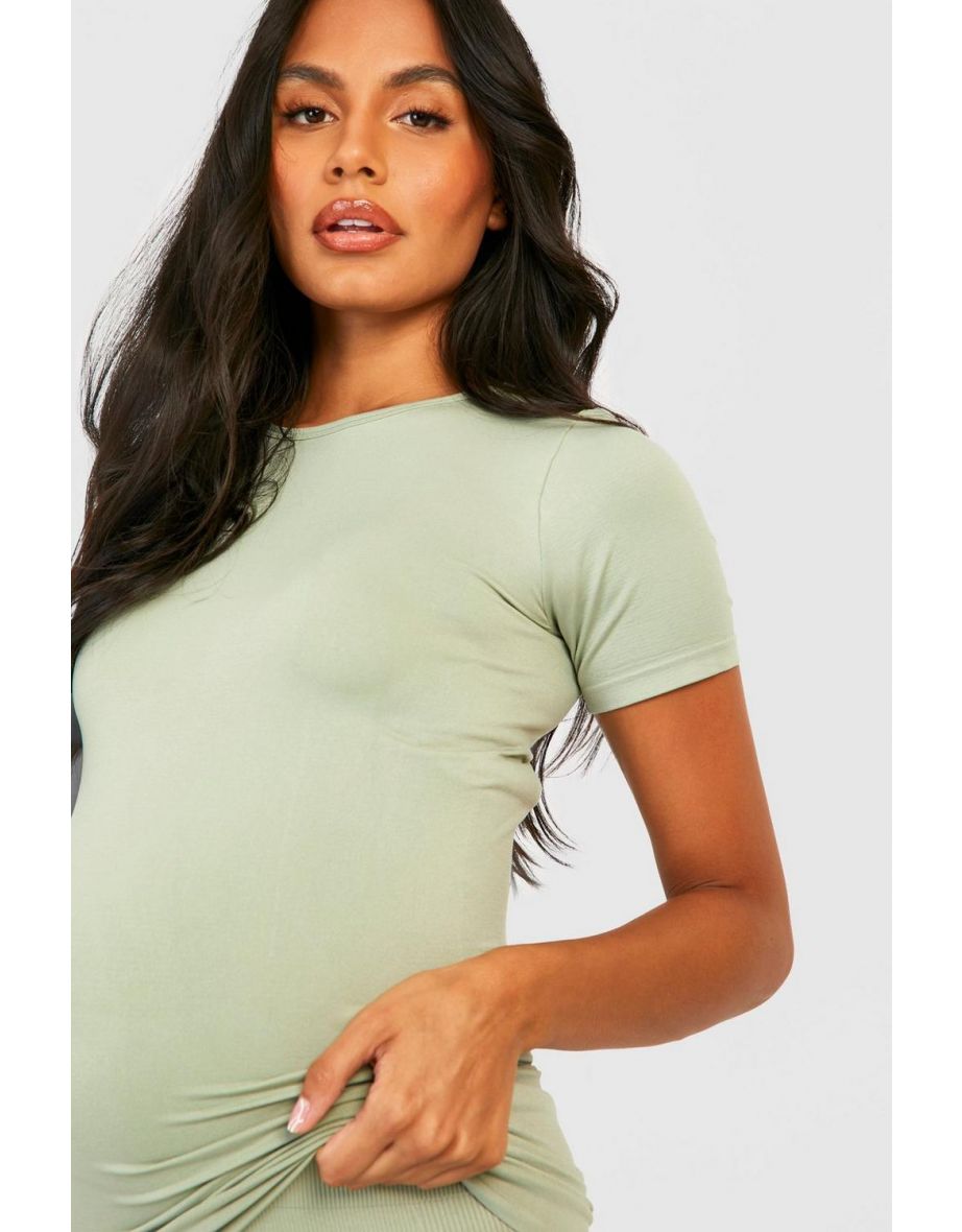 Maternity Active Seamless T-shirt - sage - 3