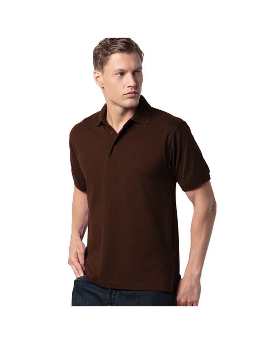 Kustom Kit Mens Klassic Superwash Short Sleeve Polo Shirt - Chocolate - 2
