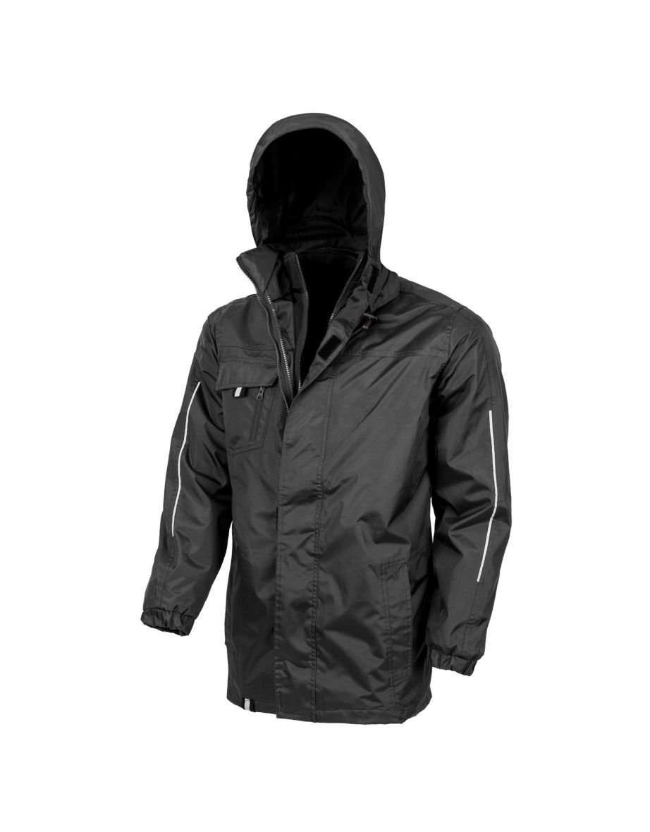Result Core Mens Printable 3-In-1 Transit Jacket - Black
