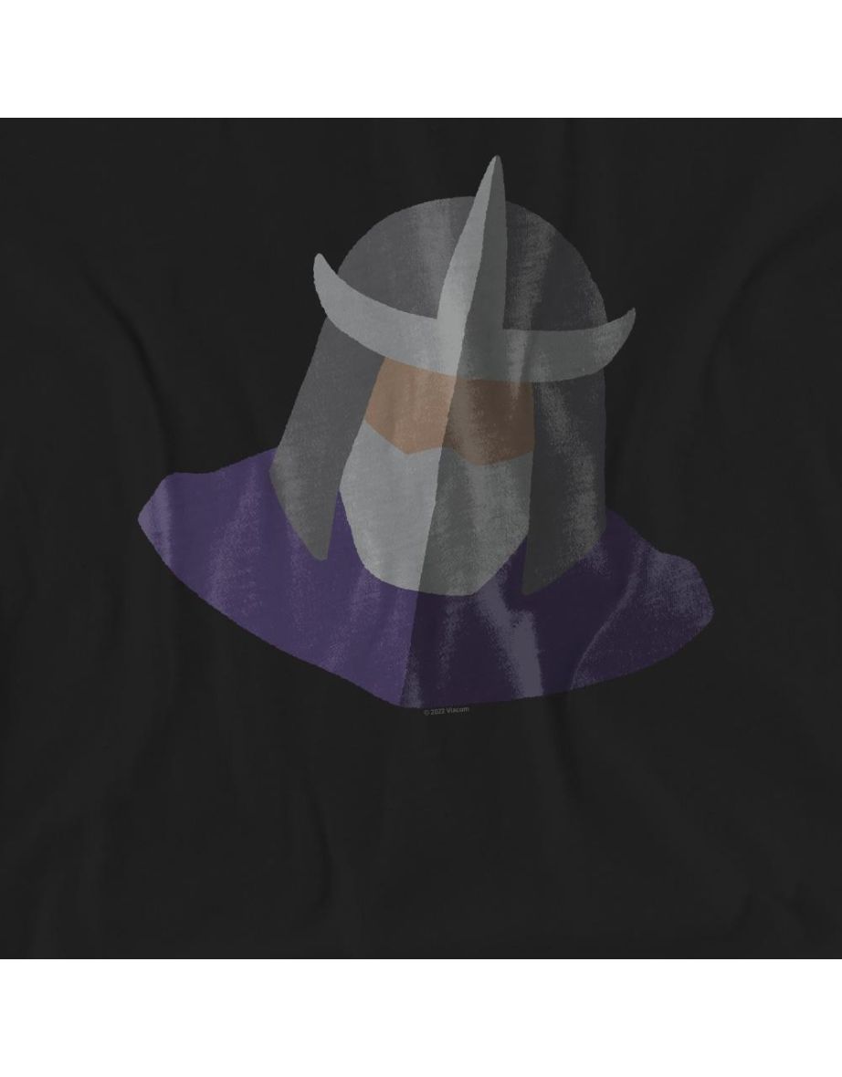 Teenage Mutant Ninja Turtles Unisex Adult Shredder Face T-Shirt - Black - 3