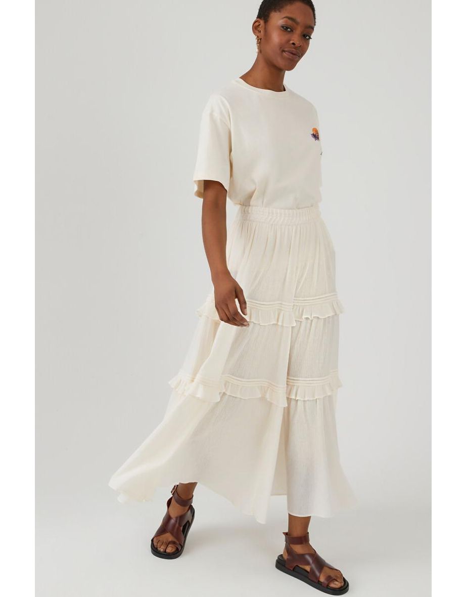 Cotton Tiered Petticoat Skirt