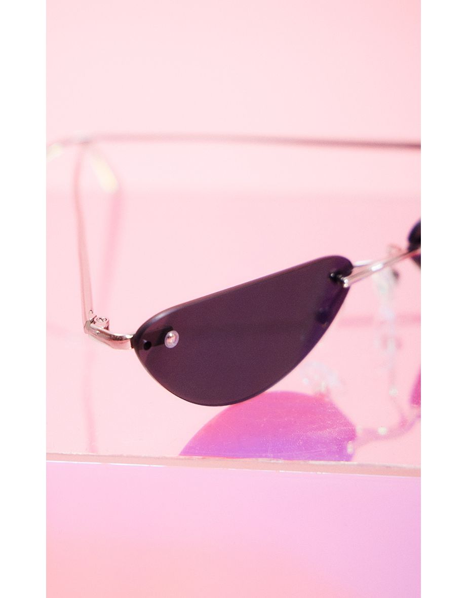 Black Skinny Retro Sunglasses - 2