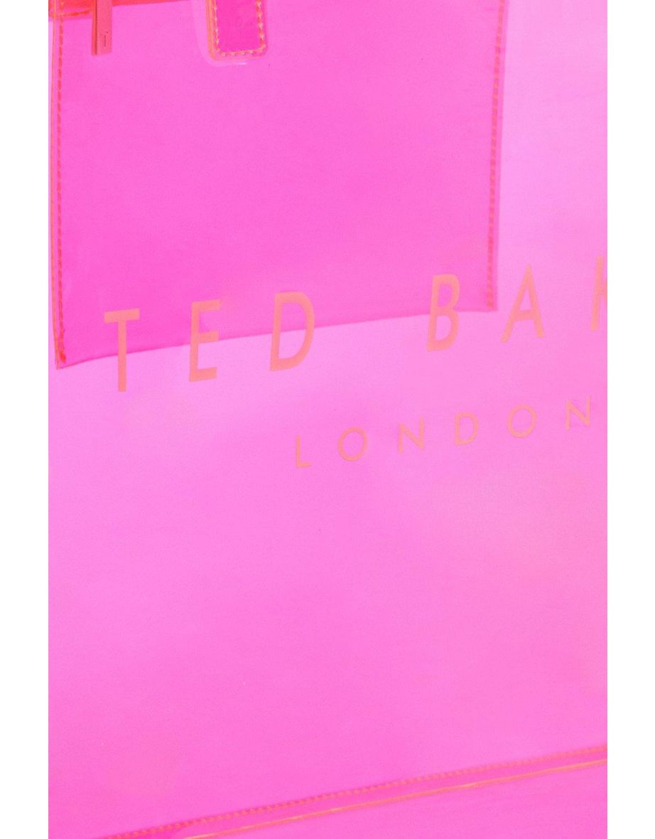 Sheicon Transparent Large Icon Bag Bright Pink - pink - 3