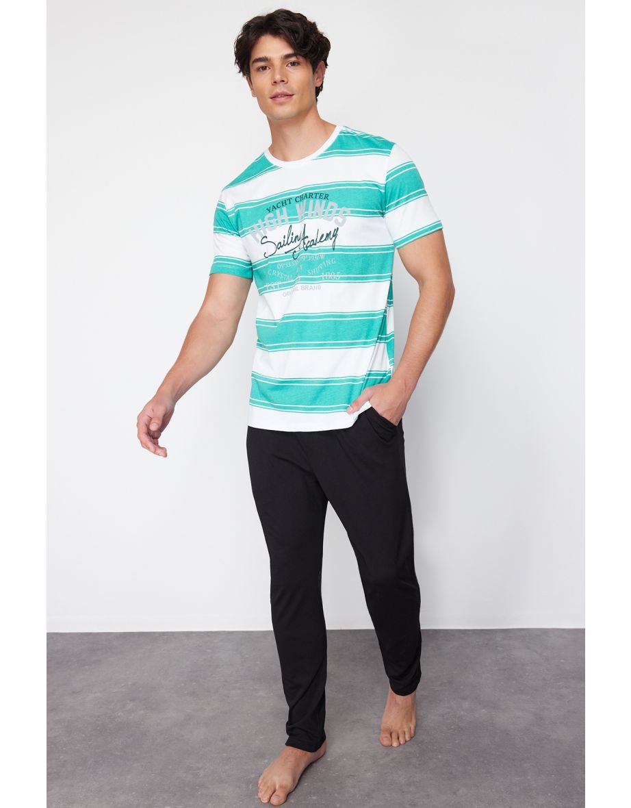 Trendyol Green Striped Pajamas