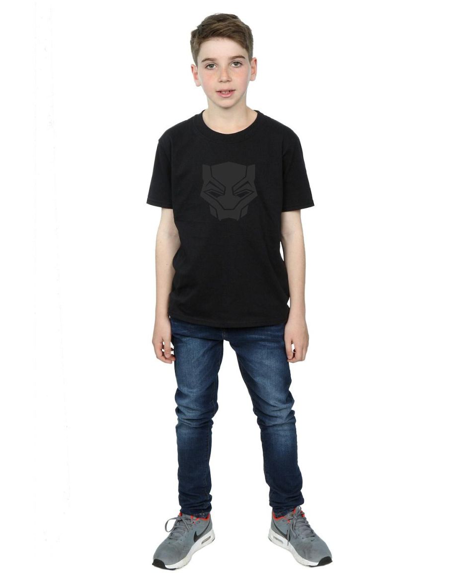 Marvel Boys Black Panther Black On Black T-Shirt - Black - 3