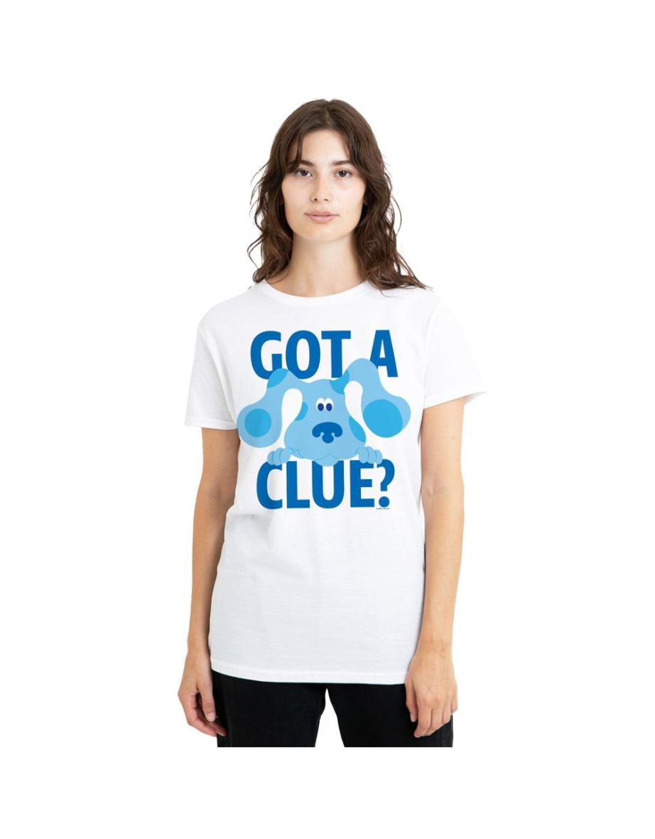 Blue´s Clues Unisex Adult Get A Clue T-Shirt - White